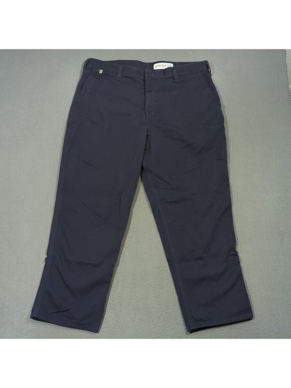 Carhartt FR Pants Mens 40x30 Navy Blue Twill Cotton CAT 2 Welder Workwear 371-20